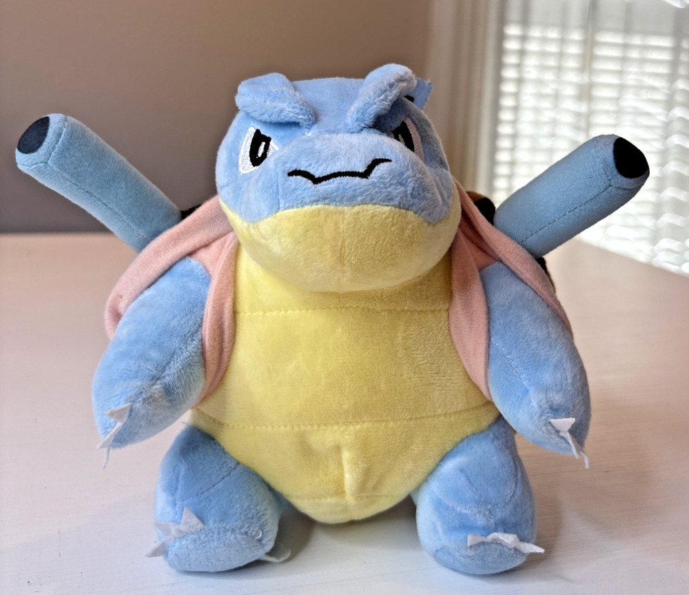 Jazwares Pokemon Blastoise Plush Stuffed Animal Toy evolution Squirtle Blue